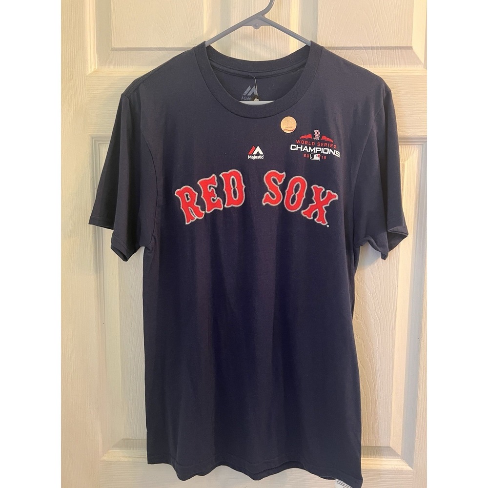 Majestic‎ MLB Boston Red Sox WSC 2018 Mookie #50 T-shirt Size S Mens